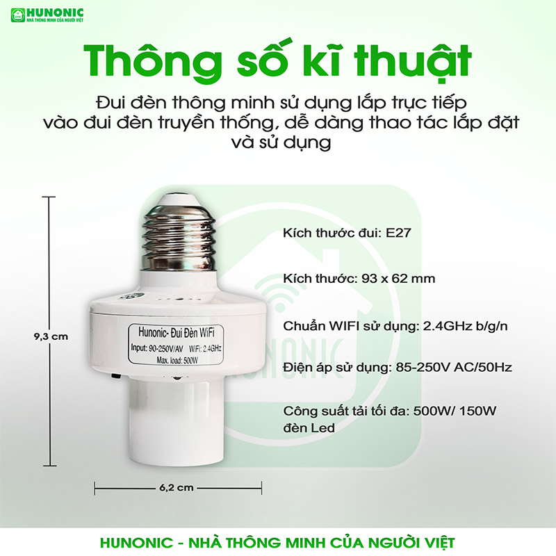 Đui Đèn Wifi Hunonic – Tối Ưu Hóa Trải Nghiệm Chiếu Sáng